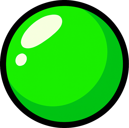 greenBall.
In-Game asset.  2d.  High contrast.  No shadows