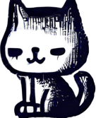 Same image, but with the cat holding an umbrella over its head.