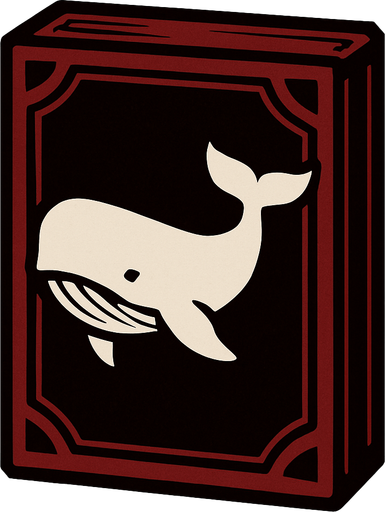 Dark red card packet with a Whale in the center.
In-Game asset.  2d.  High contrast.  No shadows