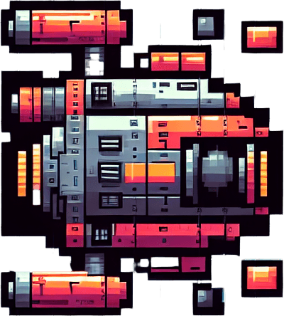 spaceship, retro game, 2d.
Single Game Texture.  In-Game asset.  2d.  Blank background.  High contrast.  No shadows