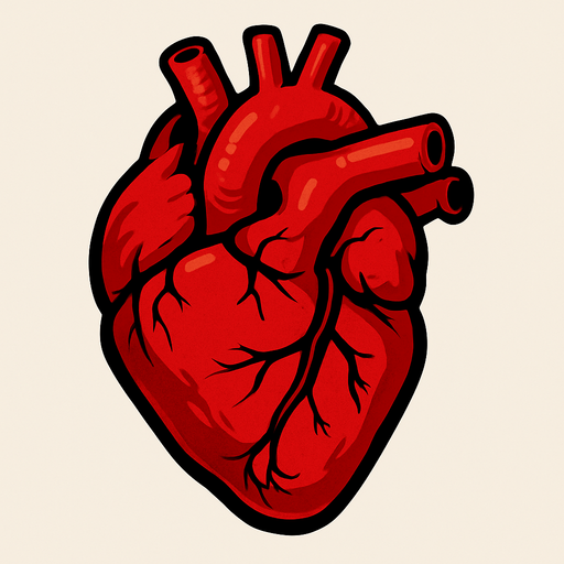 A real heart.
In-Game asset.  2d.  High contrast.  No shadows