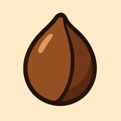 Brown Seed.
In-Game asset.  2d.  High contrast.  No shadows. Very simple