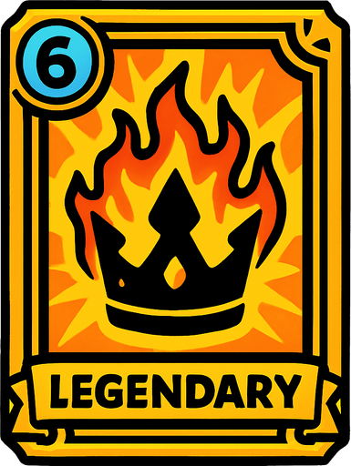 legendary card.
In-Game asset.  2d.  High contrast.  No shadows