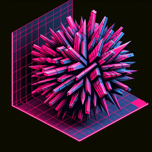 neon for obstacle in endless runner game, like a spiky obstacle but still many rectangle or angled surfaces, not round, pink neon colors.
Single Game Texture.  In-Game asset.  2d.  Blank background.  High contrast.  No shadows. neon. polygon shapes