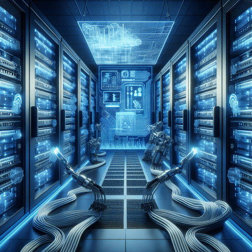 Awesome background showing AI Datacenter