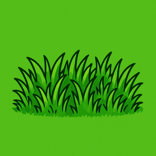 Fondo verde con cesped.
In-Game asset.  2d.  High contrast.  No shadows
