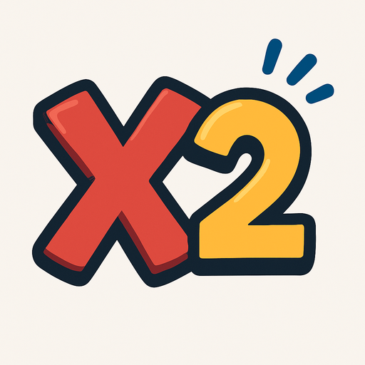 X2 signal.
In-Game asset.  2d.  No shadows. cartoon. simple