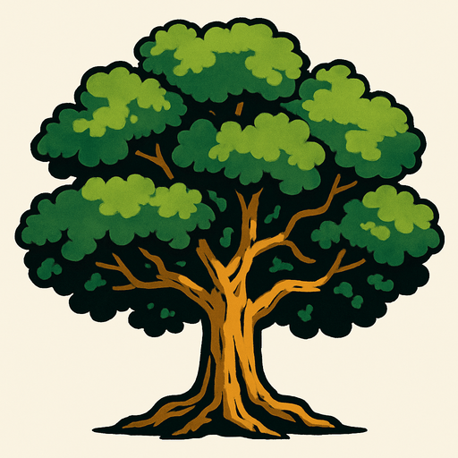 ağaç çınar.
In-Game asset.  2d.  High contrast.  No shadows