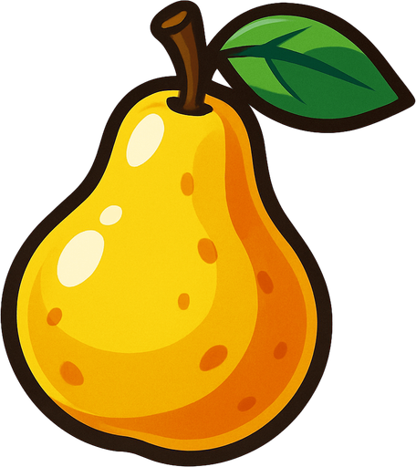 Pear.
In-Game asset.  2d.  High contrast.  No shadows