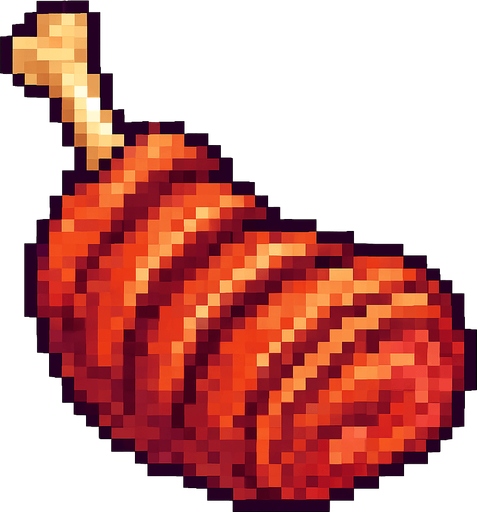 2d pixel art high quality wolf rib.
In-Game asset.  2d.  High contrast.  No shadows
