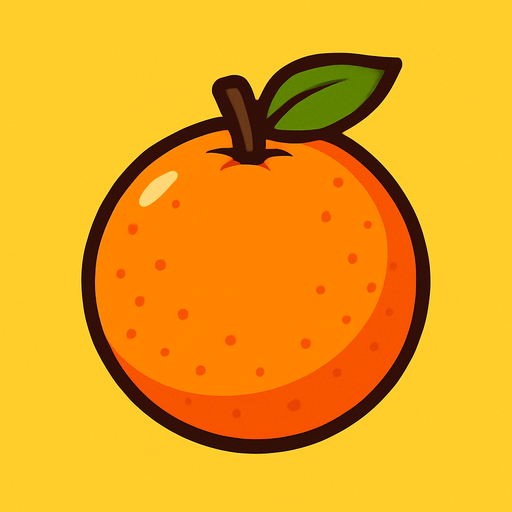 Portakal resmi oluştur.
In-Game asset.  High contrast.  No shadows