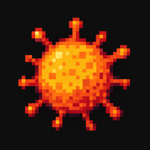 Generame una particula de espora pixela rt.
In-Game asset.  2d.  High contrast.  No shadows