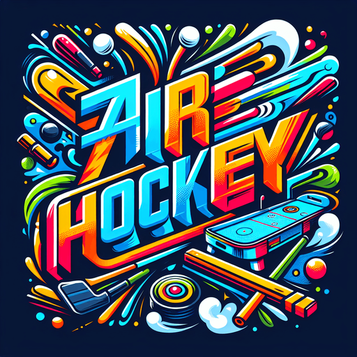 Air hockey logo.