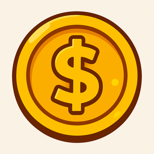 goldCoin.
In-Game asset.  2d.  High contrast.  No shadows