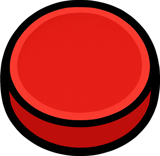 red circle button.
In-Game asset.  2d.  High contrast.  No shadows