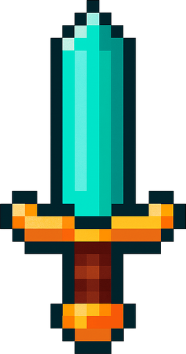Espada pixel.
In-Game asset.  2d.  High contrast.  No shadows