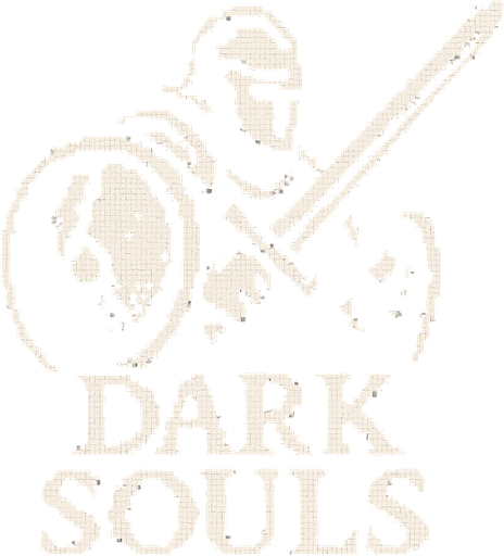 Warrior logo Dark souls style 2d pixel art.
In-Game asset.  2d.  High contrast.  No shadows