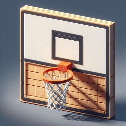 basketball hoop.
Single Game Texture. In-Game asset. 2d. Blank background. High contrast. No shadows.
