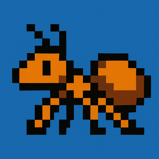 make a mario 8-bit ant.
In-Game asset.  2d.  High contrast.  No shadows