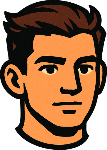 A young man's head.
In-Game asset.  2d.  High contrast.  No shadows