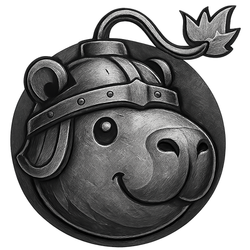 Transformalo todo en metal. Recuerda los rasgos de capibara. Hazlo redondo y sin fondo.