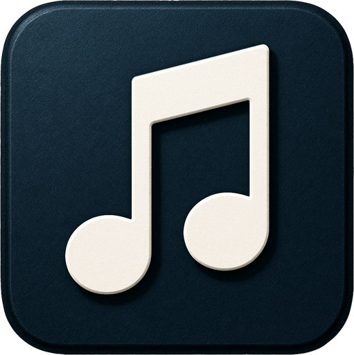 Music, icon, yazısız, gerçekçi.
In-Game asset.  High contrast.  No shadows