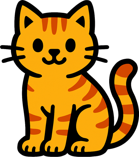Cat.
In-Game asset.  2d.  High contrast.  No shadows