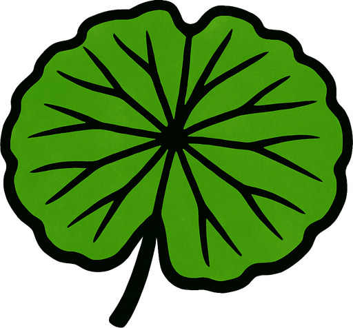 daun teratai.
In-Game asset.  2d.  High contrast.  No shadows