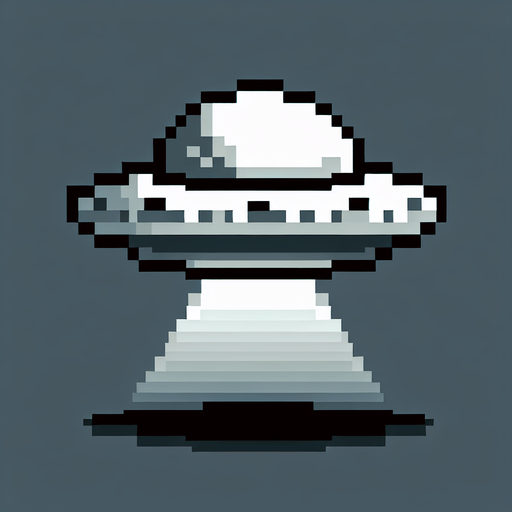 UFO sprite old nintendo game.
2d.  No shadows