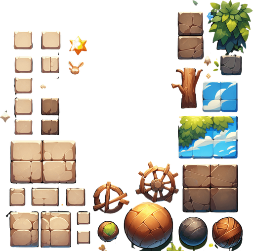 doğal alan.
Single Game Texture.  In-Game asset.  2d.  Blank background.  High contrast.  No shadows