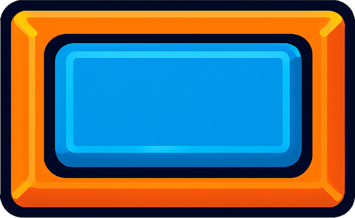 basılabilir tuş görseli dikdörtgen.
In-Game asset.  2d.  High contrast.  No shadows