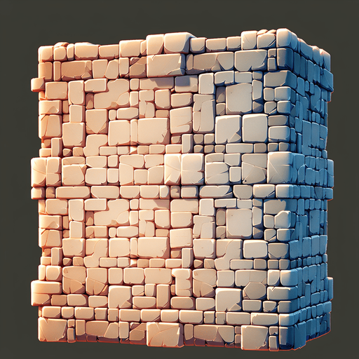 Wall.
Single Game Texture.  In-Game asset.  2d.  Blank background.  High contrast.  No shadows