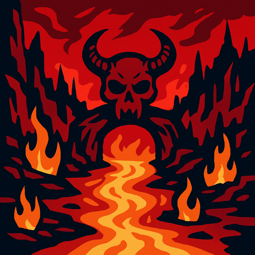 Cehennem.
In-Game asset.  2d.  High contrast.  No shadows