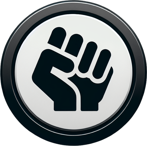 Punch button with an icon. 
Top view