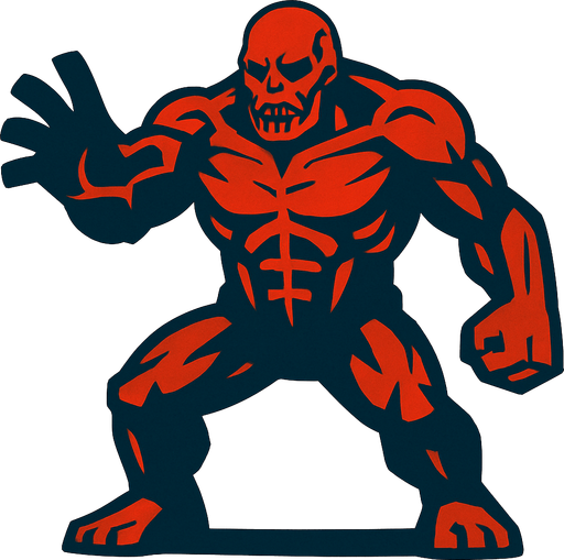 Titan enemy.
In-Game asset.  2d.  High contrast.  No shadows