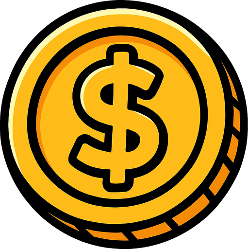 Coin.
In-Game asset.  2d.  High contrast.  No shadows