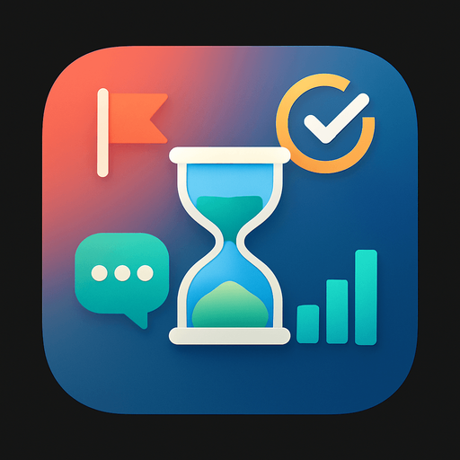 Modern App Store icon, high definition, square with rounded corners, for a game titled "FocusFlow - Study Goals & Progress Tracker" and with the description "A gamified study companion that combines goal-setting, timed focus sessions, motivational messaging, and progress visualization to help students maintain discipline and build consistent learning habits.". No text on icon!