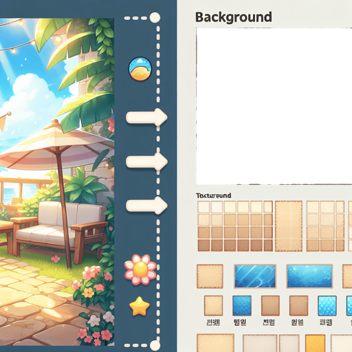 A  background gui element for an item in an ingame shop, in a light summer theme..
Single Game Texture. In-Game asset. 2d. Blank background. High contrast. No shadows.
