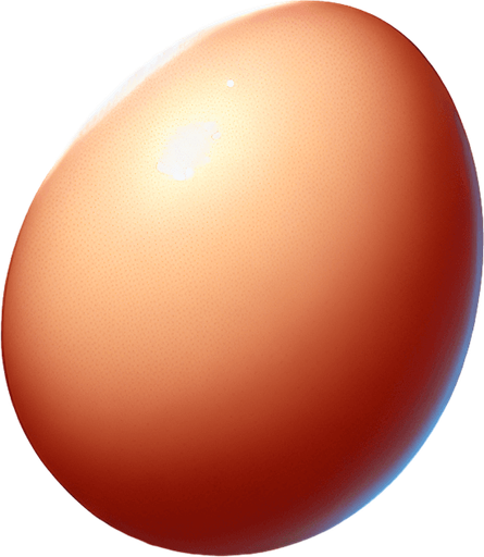 egg. Single Game Texture. In-Game asset. 2d. Blank background. High contrast. No shadows.