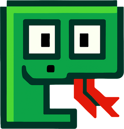 snake but square.
In-Game asset.  2d.  High contrast.  No shadows