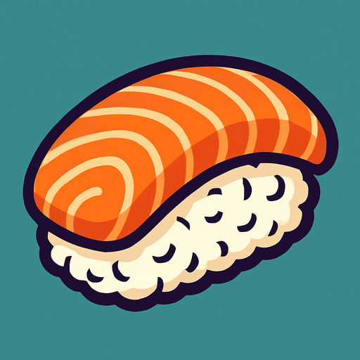 Sushi fotosu 3d.
In-Game asset.  2d.  High contrast.  No shadows