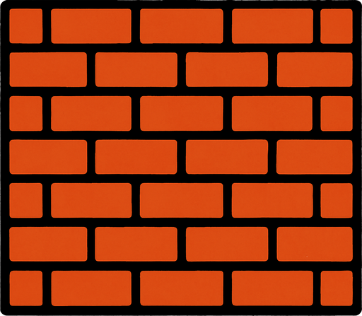 Brick wall.
In-Game asset.  2d.  High contrast.  No shadows