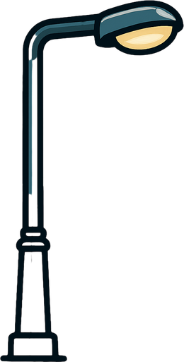 Modern sokak lambasi.
In-Game asset.  2d.  High contrast.  No shadows