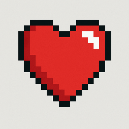 Pixelart healt thing. Simple.
In-Game asset.  2d.  High contrast.  No shadows