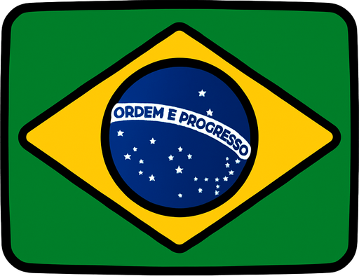 brazil flag.
In-Game asset.  2d.  High contrast.  No shadows