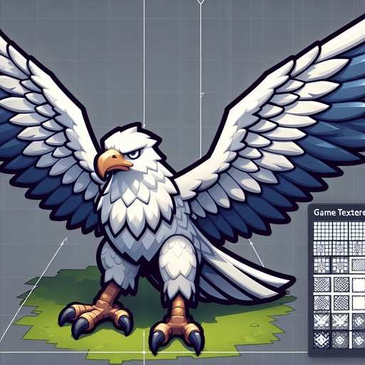 🦅.
Single Game Texture. In-Game asset. 2d. Blank background. High contrast. No shadows.