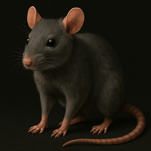 Make it less cartoony and make the rat standing