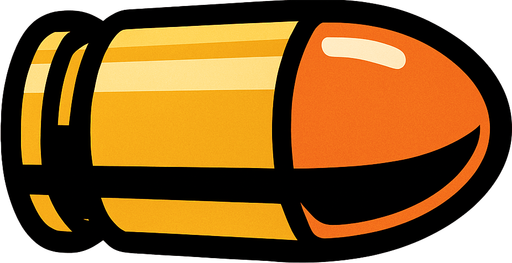 Bullet.
In-Game asset.  2d.  High contrast.  No shadows