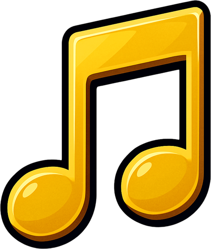 Müzik Notası.
In-Game asset.  High contrast.  No shadows