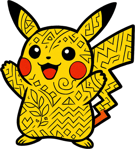 PATTERNED YELLOW
TOP POKEMON.
In-Game asset.  2d.  High contrast.  No shadows